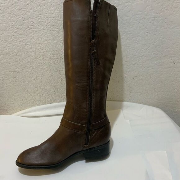 LRL Ralph Lauren Women's Marion Boot Size 5.5 Tall Riding Brown Leather Low Heel - Picture 6 of 15